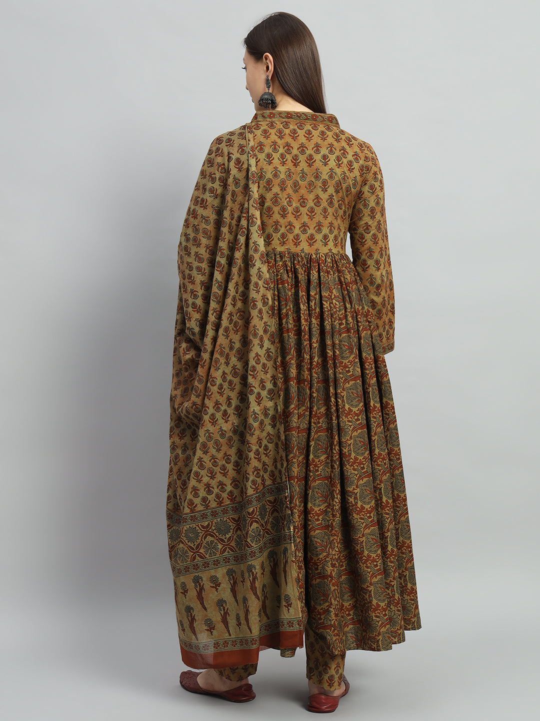 Printed Cotton Kurta Set with Dupatta for Women Wear